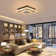 Led Ceiling Light Dimmable Stepless Nickel Matt Square Atasia