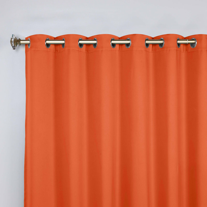 Paire de rideaux obscurcissant avec œillets Millendon, Rouille, Œillets l 70 po x L 120 po
