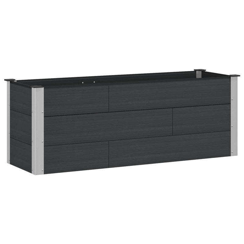 Planter, Black, 54cm H x 150cm W x 50cm D