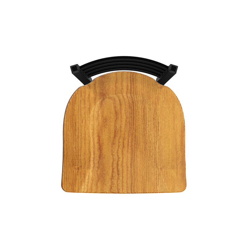 Tabouret de bar pivotant de 30" Evers, Noir froissé, Chêne médium, Très haut (assise de 36 po de hauteur)