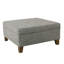 Repose-pieds carré avec rangement Leo en tissu tissé moelleux, 28 po-112313384