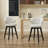 Wing Back Swivel Bar Stools Set Of 2 - 25" Counter Height Adjustable Stools With Solid Wood Legs & Chenille Upholstery, Leveling Feet For Kitchen Island, Home Pub Or Dining Room-43420362