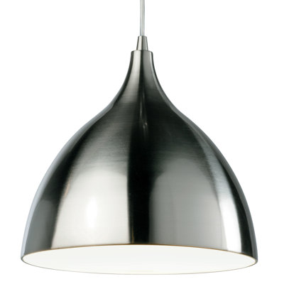 1 - Light Brushed Nickel Dome Pendant
