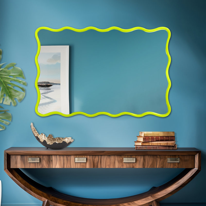 Angelo Rectangle Mirror, Mirrored Green