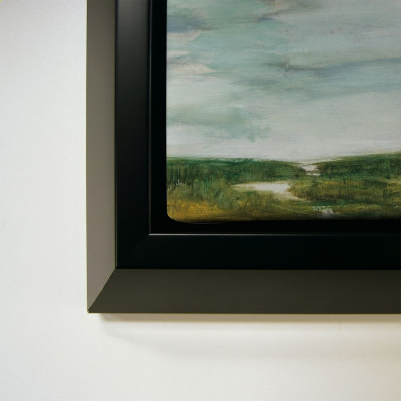 «The Path of Water» par Julia Purinton - Impression sur toile, 44" H x 64" W, Noir