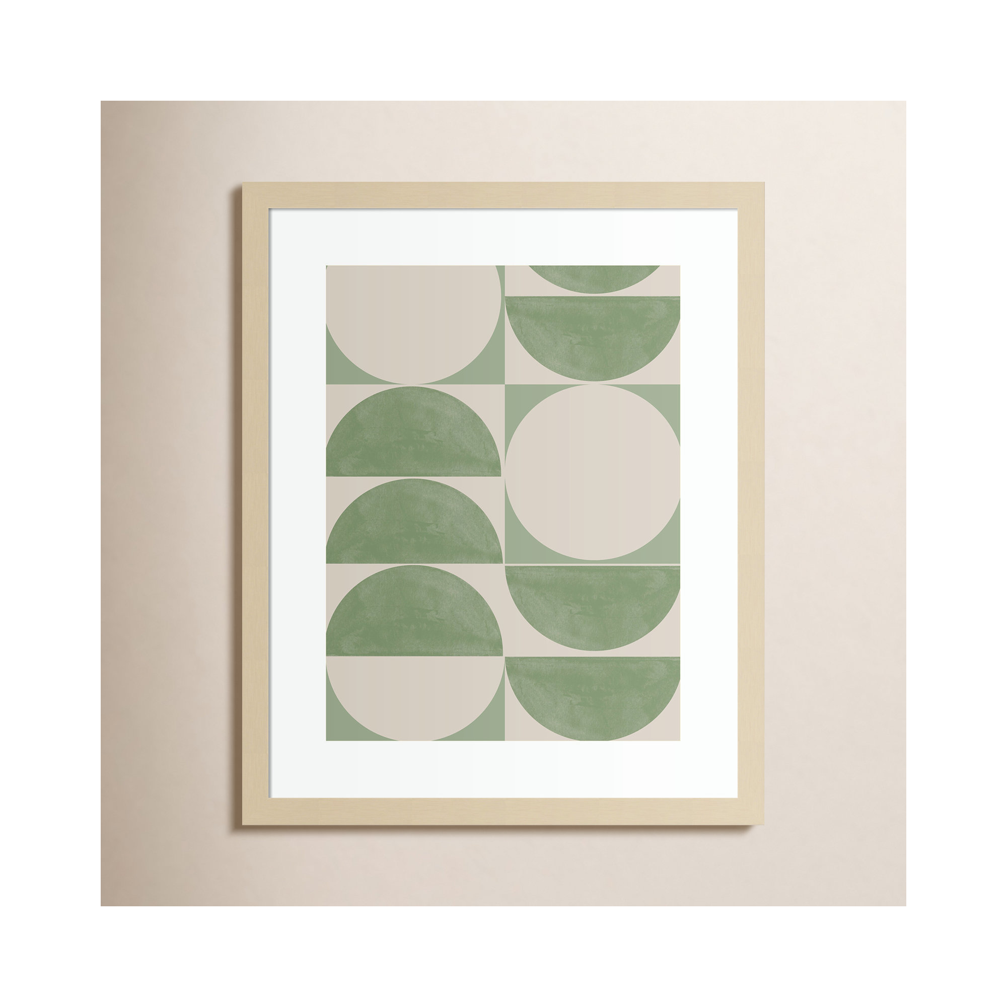 Mid Century Modern 01 by The MIUUS STUDIO Wood Framed Wall Art Print, Brown, 21" H x 17" W