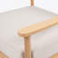 Fauteuil club en bois d'acacia avec coussin de siège, ensemble de 2