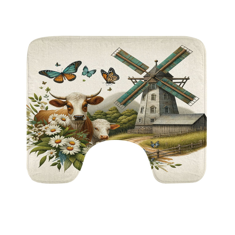  Tapis de salle de bain en U Farmhouse
