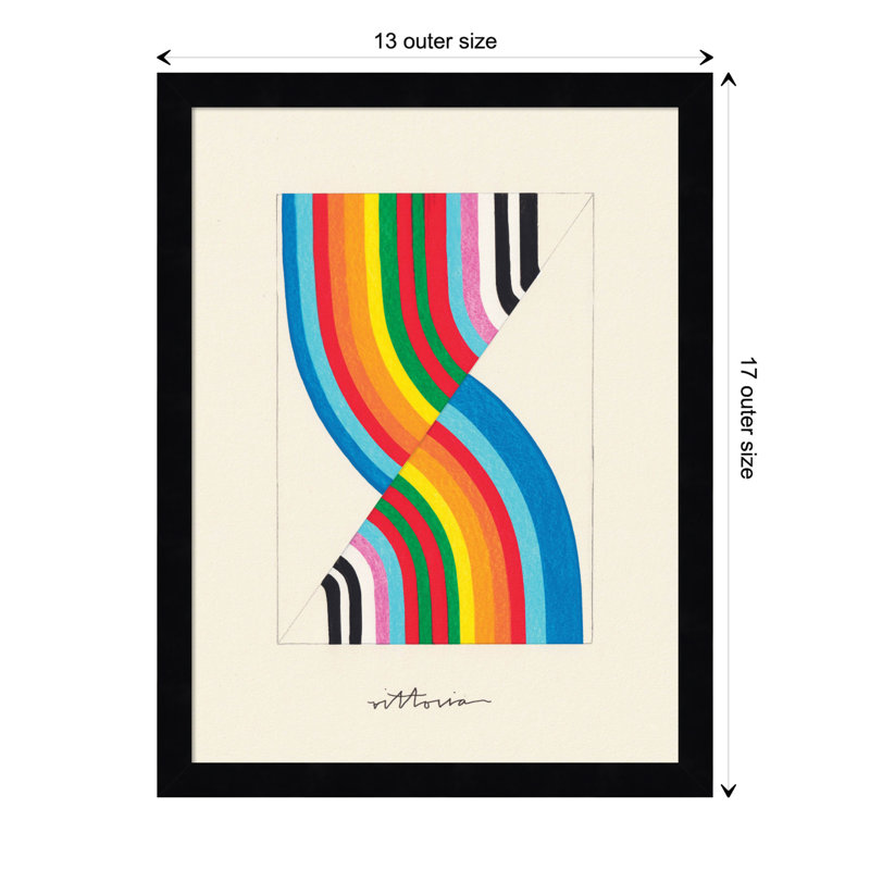 It's Always An Almost by Amber Vittoria, 13" W x 17" H x 1" D, Black Framed
