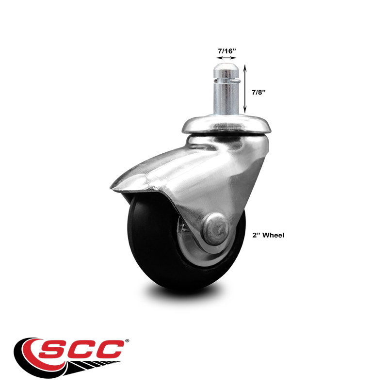 Chrome and Neoprene Rubber Caster