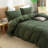 BESTOUCH Duvet Cover Set 100% Washed Cotton Linen Feel Lightweight-114986057-114986050