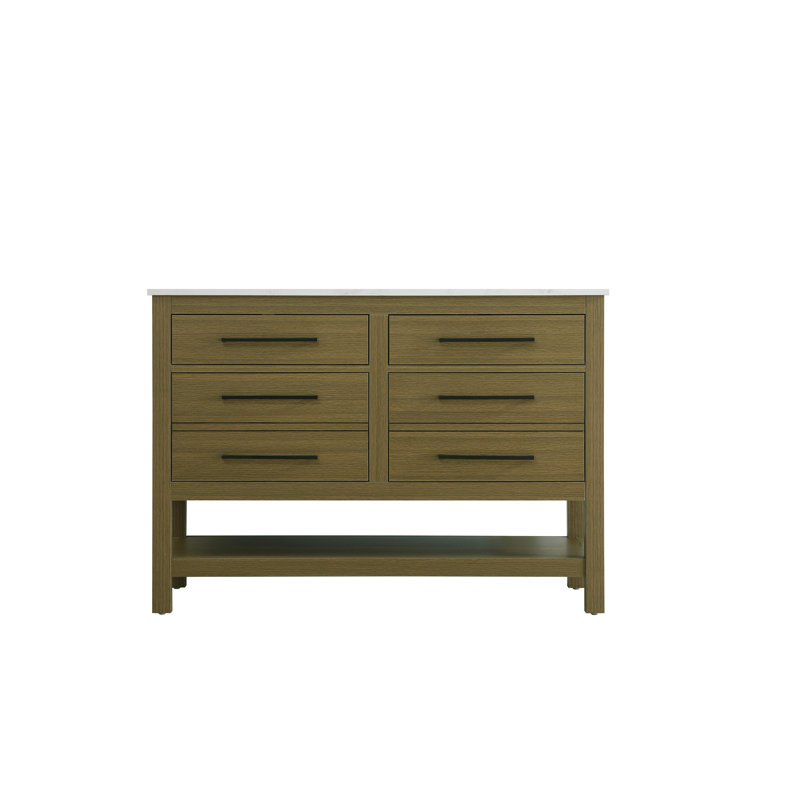 48 inch Single Bathroom Vanity_Modern_VF60548, Chestnut Brown