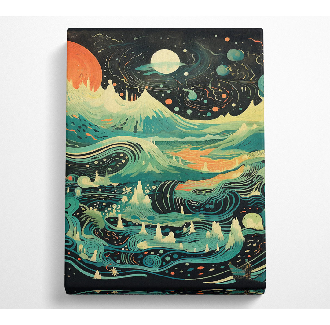 Cosmic Land - Kunstdrucke auf Leinwand - Wrapped Canvas