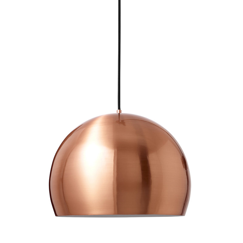 Drayton 1 - Light Dome Pendant, Copper