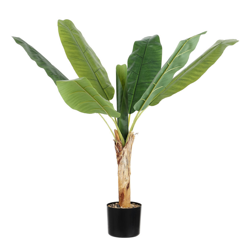 Faux Banana Leaf 40" Potted Tree