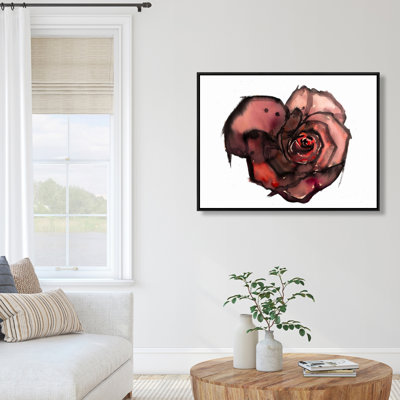 Dark Rose Print On Canvas