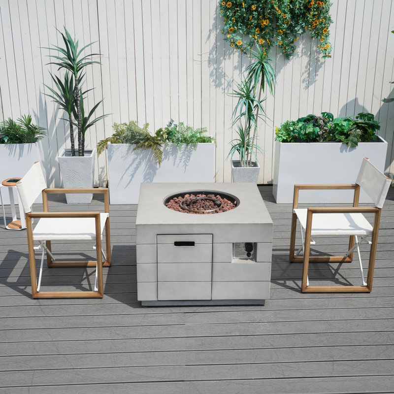 Carrubba Outdoor Seating Group With Firepit, 2