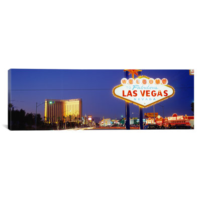 «Las Vegas Sign», Las Vegas, Nevada, États-Unis - Reproduction de photo panoramique non encadrée