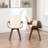 Braiden Set of 2 Swivel Faux Leather Bentwood Dining Chair-279018573