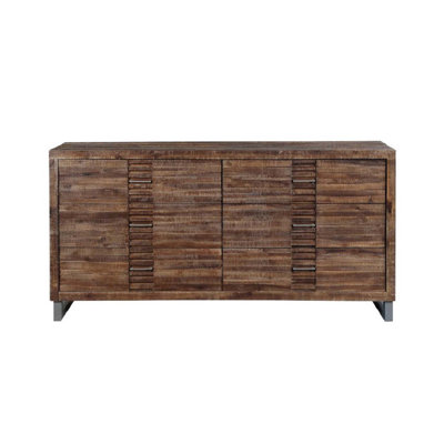 Commode 6 tiroirs Andria, finition chêne récupéré