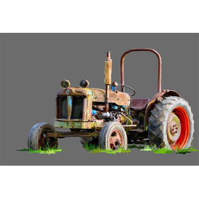 Vintage Tractor X by Emily Kalina - Wrapped Canvas Art Prints