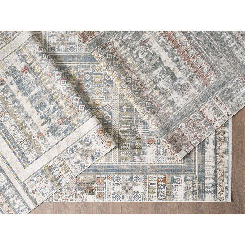 Boho Wilton Machine Woven Southwestern Vintage Area Rug For Living Room, Hallway Runner, Entryway Rug, Runner 2' x 6'