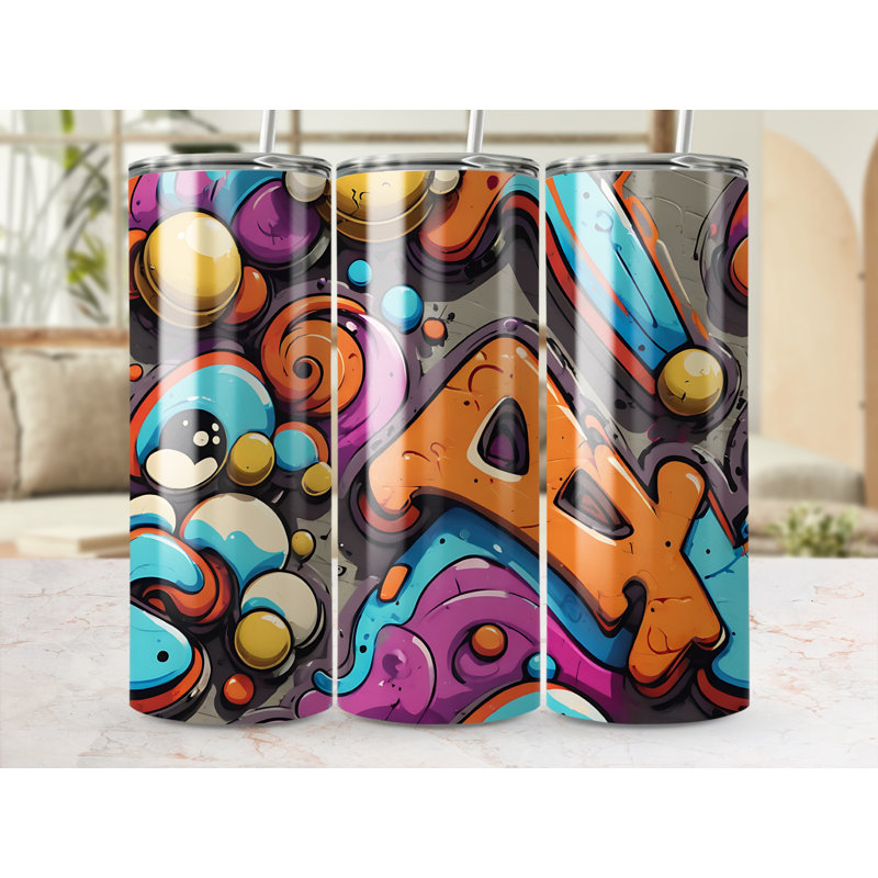Choose Handmade Tumblers 591ml Vacuum Insulated Stainless Steel (18/8) Travel Tumbler with Straw