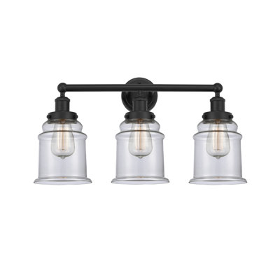 Éclairage pour meuble-lavabo de salle de bain 3 lumières Cailen de la collection Edison