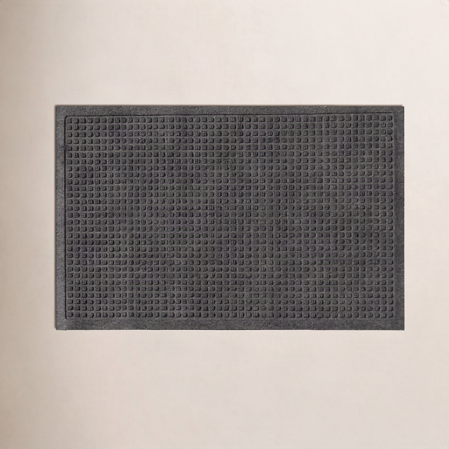 WaterHog Squares Non-Slip Doormat, Charcoal, Rectangle 2' x 3'