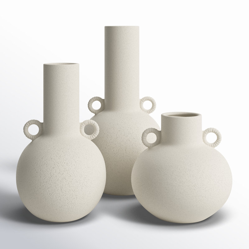 Iyanna Ceramic / Porcelain Table Vase, White