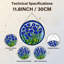 Vitrail à vitrail fleurs bleues 12 "H