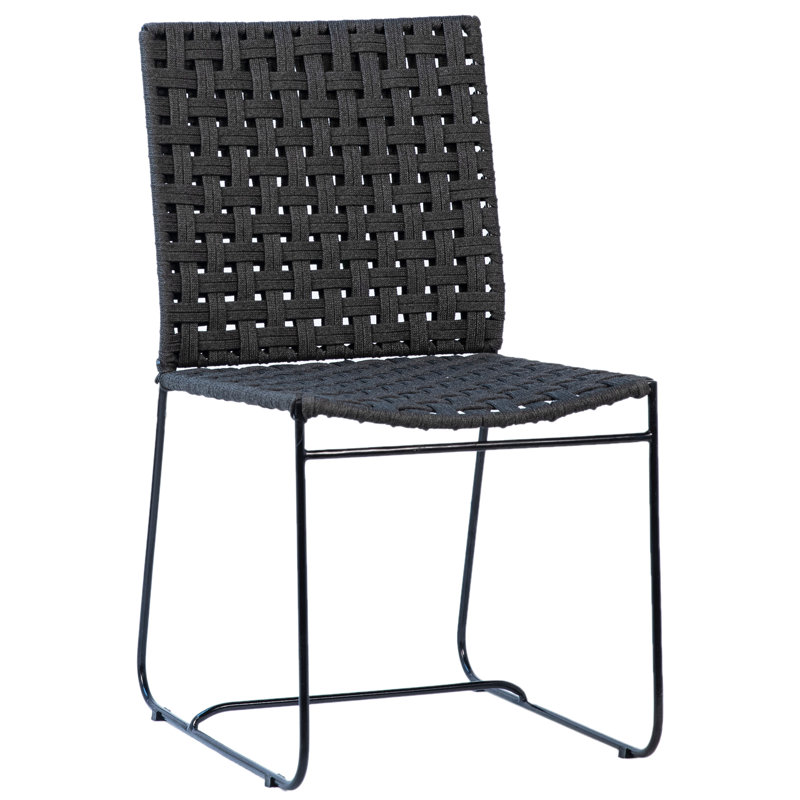 Forbes Indoor-Outdoor Flat Rope and Iron Dining Side Chair