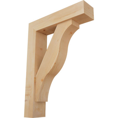 Support de bloc lisse l 7 1/2 po x P 32 po x H 44 po avec support décalé, sapin Douglas