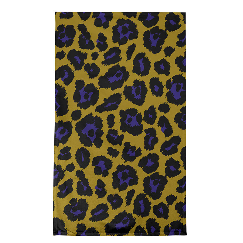 Tea Towel Kitchen Towel, Polyester, Gold/Black/Purple