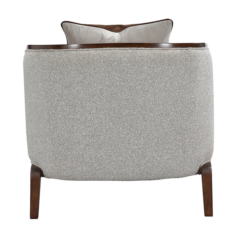 Houston Chaise - Pebble/Walnut
