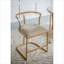 Fauteuil d'appoint, structure en fer doré chaud avec revêtement blanc, sièges supplémentaires compacts pour la chambre à coucher, la salle à manger et le bureau personnel
