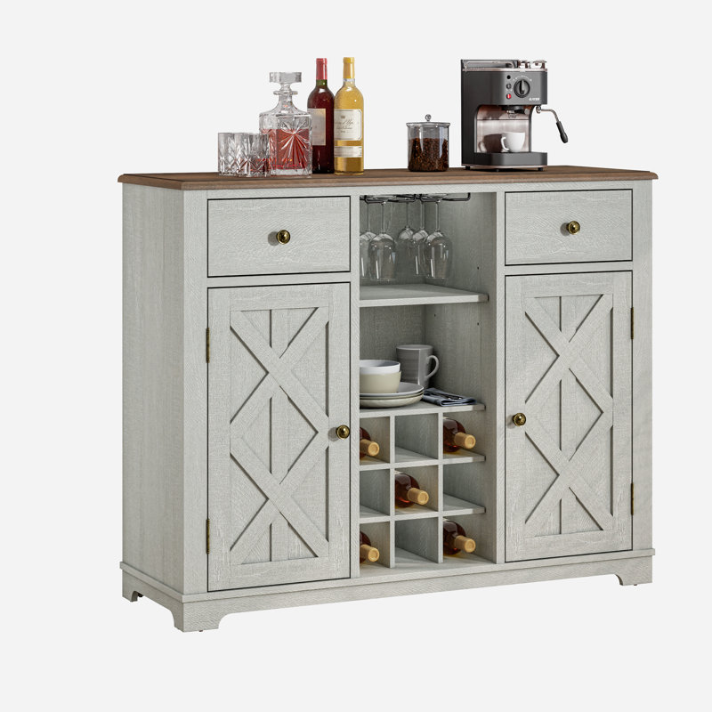 47'' Sideboard, Saw Cut Off-white