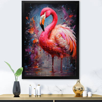 Kupfer Fuchsia Flamingo Intense Artdeco - Flamingo Canvas Art