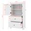 Armoire de rangement pour salle de bain, unité de rangement pour salle de bain, armoire autoportante avec 2 tiroirs et 2 portes, tablette réglable-88975413