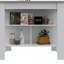 Îlot de cuisine, table de cuisine H 35 po, trois tablettes de rangement ouvertes, quatre pieds