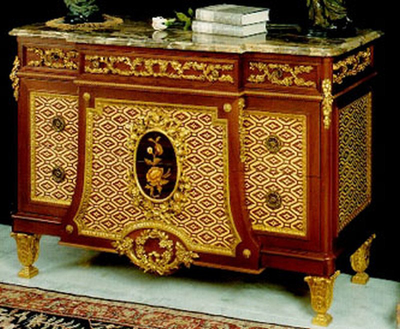 50.38'' W Sideboard, Burl 02, Breccia Paradiso