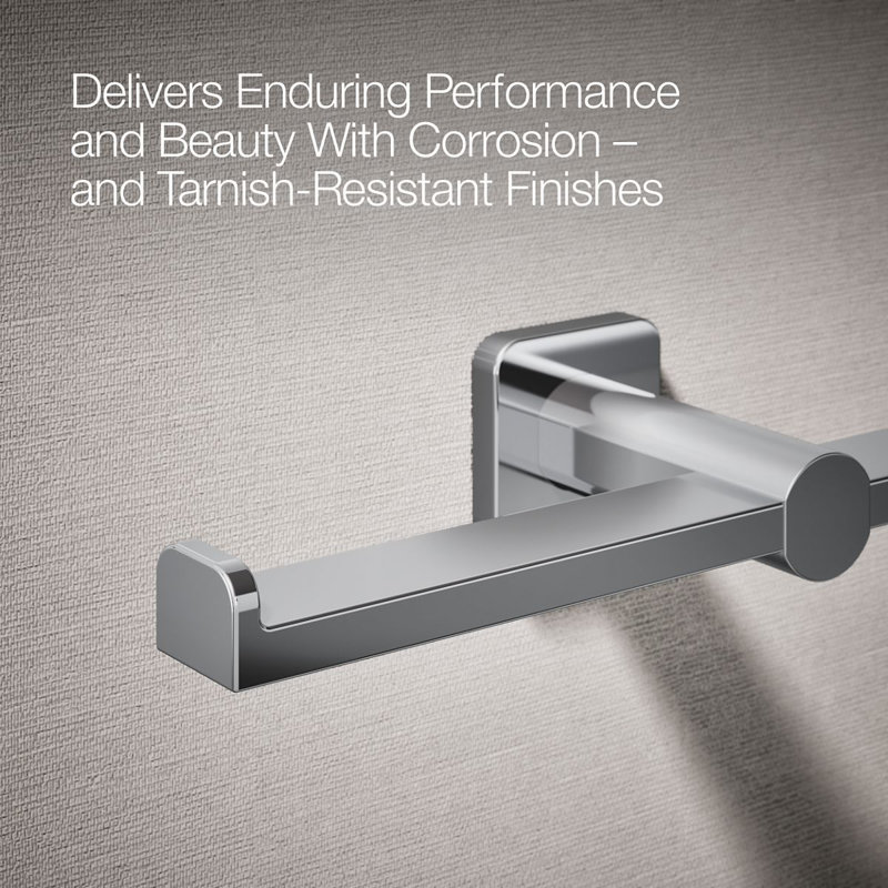Parallel Double Toilet Paper Holder, Polished Chrome