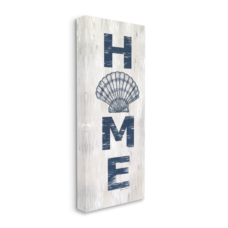 Art mural sur toile Home Home, L 10 po x H 24 po x P 1,5 po, Toile tendue