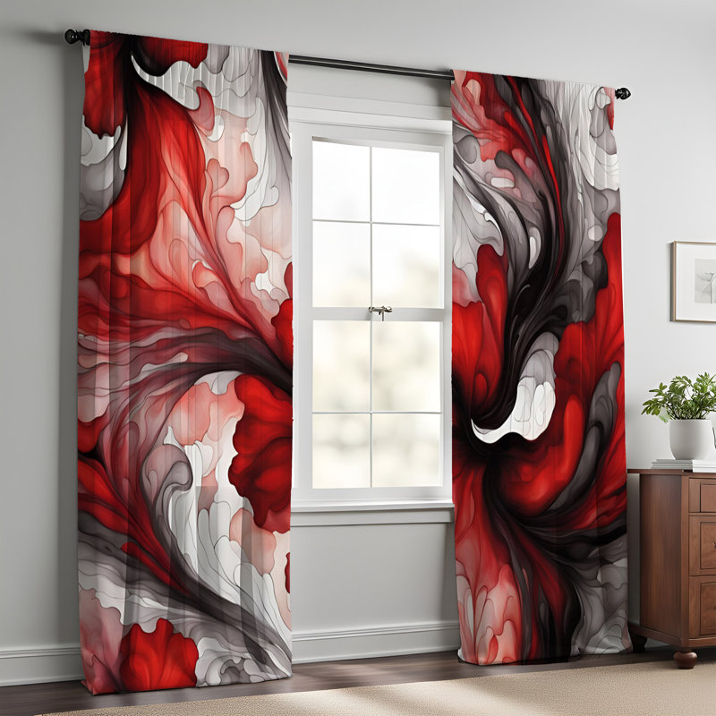 Paire de rideaux semi-transparents en polyester Doryan, L 40 po x L 82 po