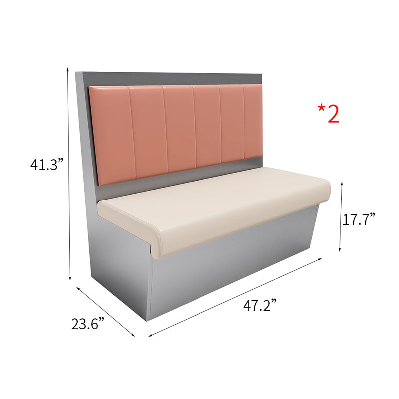 Banc rembourré en similicuir de style industriel