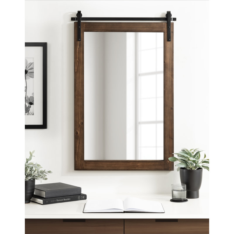 Miroir Dayanah, 26,75 po x 41,5 po, Noyer brun