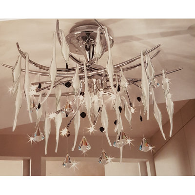 Plafonnier semi-encastré 12 lumières