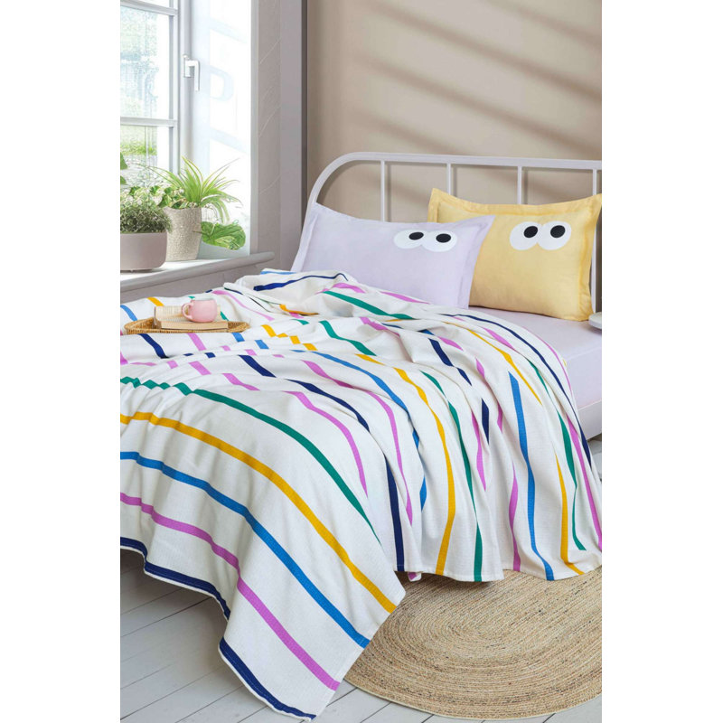 Premium Double Pique Set, 100% Cotton, Yellow & Lilac | Pique, Fitted Sheet: 63.0 x 78.7 + 9.8 inches, Oxford Pillowcases: 19.7 x 27.6 + 1.2 inches | Machine Washable, 200 GSM, 142 Thread Count, Soft & Durable