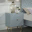 Table de chevet moderne à deux tiroirs de rangement ultra-brillants Modern Glam-1815840945