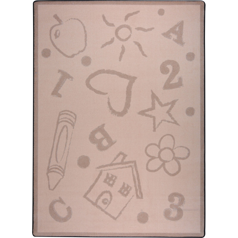 Playful Patterns Kids Art Area Rug, Rectangle 5'4" x 7'8"